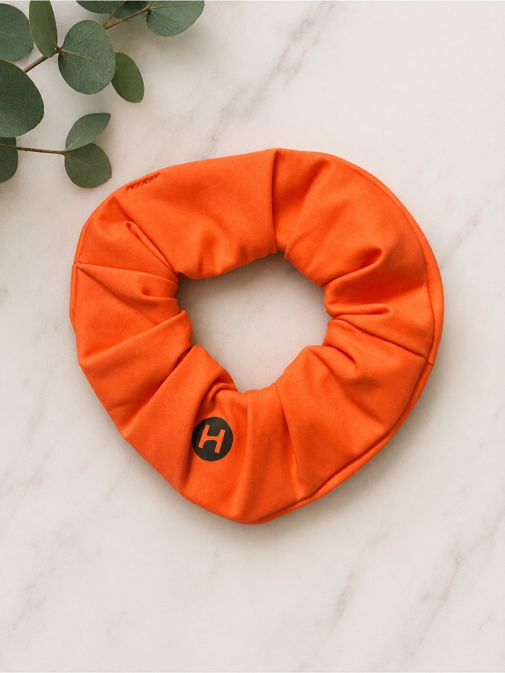 HALARA Vibrant Orange Oversized Hair Logo Scrunchie New